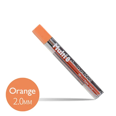 LifeMaster Pentel Multi 8 Lead Refill механические стержни для карандаша 2,0 мм цветные карандаши графит Скрапбукинг дизайн канцелярские принадлежности - Цвет: Оранжевый