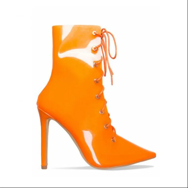 Лидер продаж женские Синие ботильоны из ПВХ с острым носком прозрачные туфли на