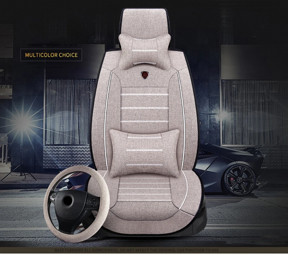 Льняные автомобильные чехлы для volkswagen passat b5 polo 6r polo sedan vw polo 9n, автомобильные аксессуары для стайлинга автомобилей