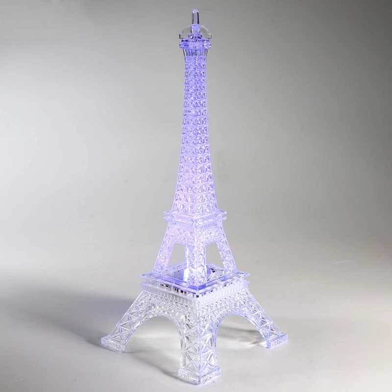 2018 RGB красочное украшение Эйфелева башня переключатель светодиодный ночник 3D