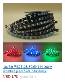 10~ 100 шт. WS2812B светодиодный индивидуально адресуемый WS2812 IC RGB белый/черный 2812b светодиодный радиатор(10 мм* 3 мм) 5050 SMD RGB встроенный