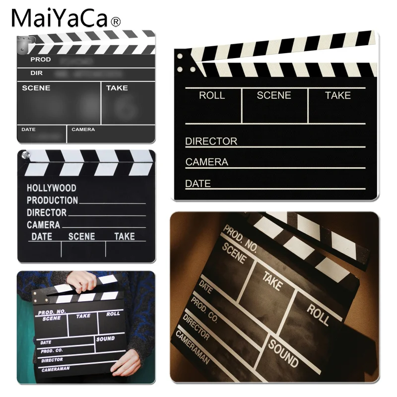 

MaiYaCa New Printed Movie Clapperboard Large Mouse pad PC Computer mat Size for 180x220x2mm and 250x290x2mm Small Mousepad