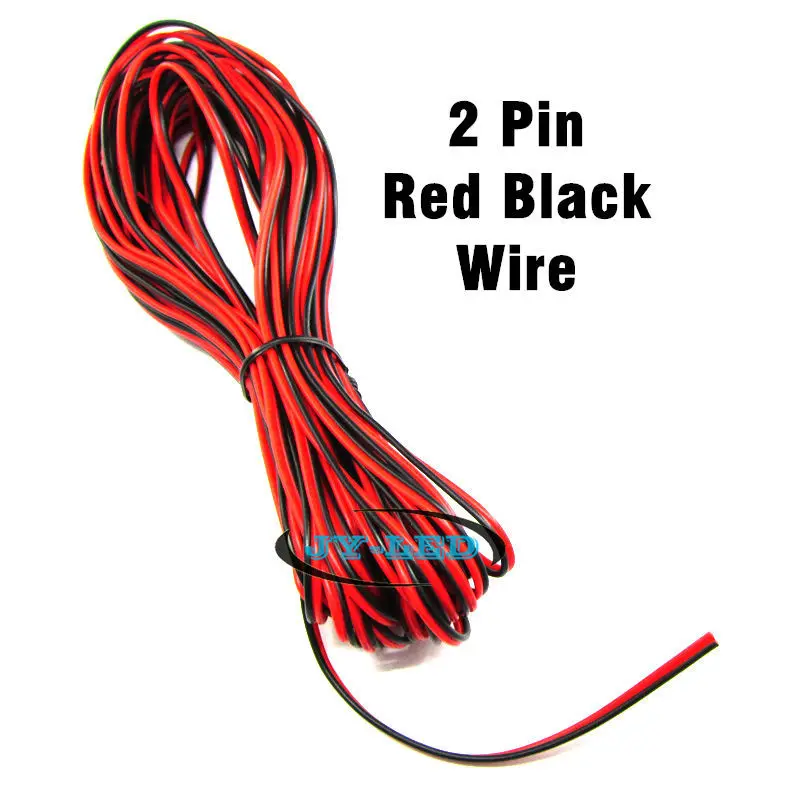 30 метров Электрический провод луженая медь 2 Pin AWG 22 изолированный ПВХ удлинитель