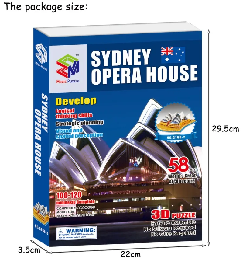 Лидер продаж головоломки Сидней опера Австралия 3D Головоломка Развивающие