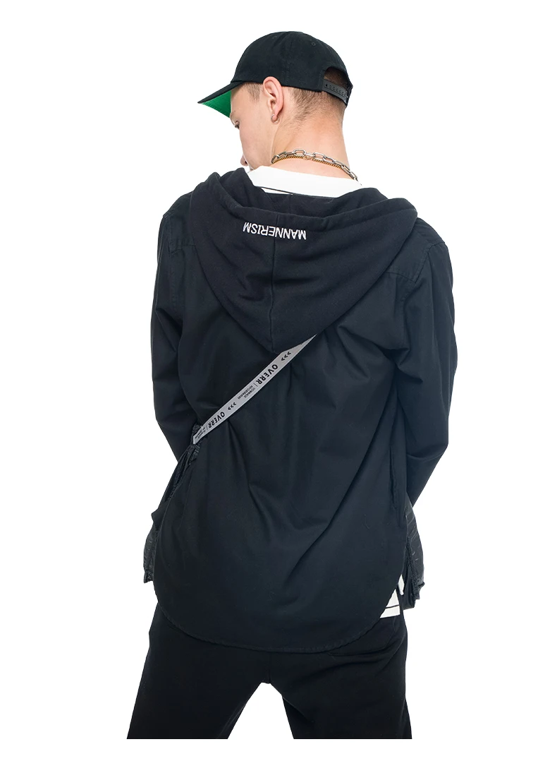 VIISHOW Мужская рубашка с капюшоном брендовая однотонная мужская Camisa Masculina 2019