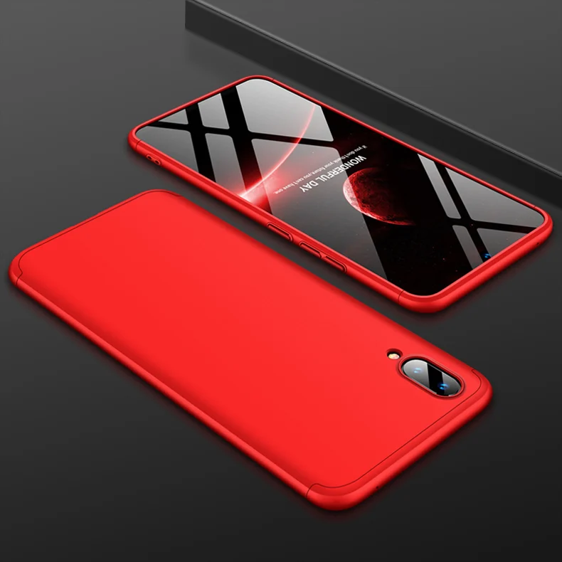 5 3-в-1 Пластик чехол+ Стекло защиты полное покрытие 360 для VIVO V11 V 11 всего тела телефон крышка для VIVO V11 противоударный чехол+ Стекло - Цвет: 5