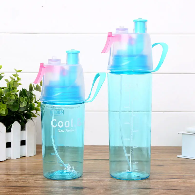 Blue 600ml Креативный спрей Спортивная бутылка для воды профессиональная спортивная бутылка Спортивная велосипедная 400 мл/600 мл бутылка для питья шейкер - Цвет: Blue 600ml