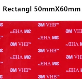 Rectangl 50mm x 60mm Прямые продажи с фабрики, 10 шт./лот 3 М vhb клейкая лента 5608 серая установка Heavy Duty Двухсторонняя клейкая акриловая поролоновая лента высечки - Цвет: Rectangl 50mm x 60mm