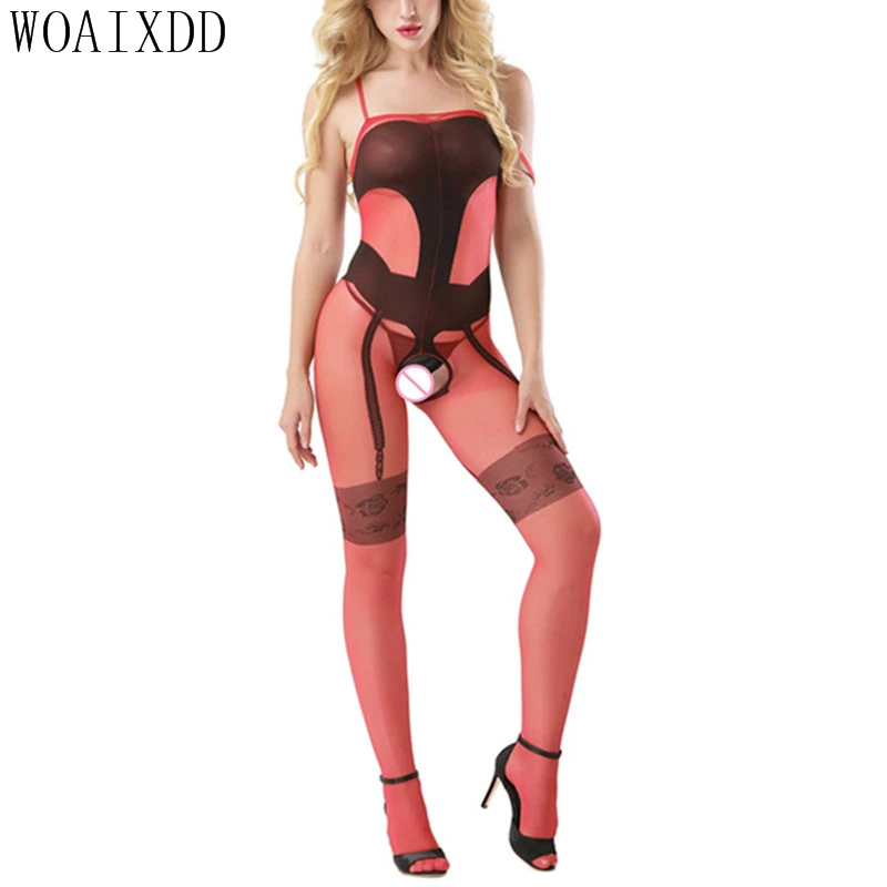 Брендовое женское сексуальное нижнее белье Горячие боди чулки платье тройной