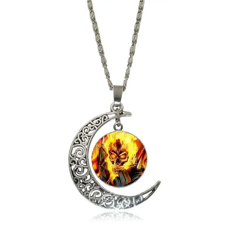 EJ глянцевое модное ожерелье с подвеской-кабошоном и луной Женское Ожерелье-чокер