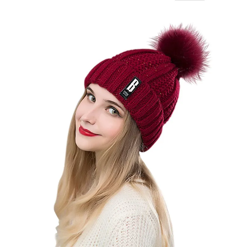 Бренд Nanci si, зимние шапки с помпонами, теплые шапки Skullies Beanies, вязаная шапка, шапка для женщин и девушек, повседневная двухслойная шапка Gorros
