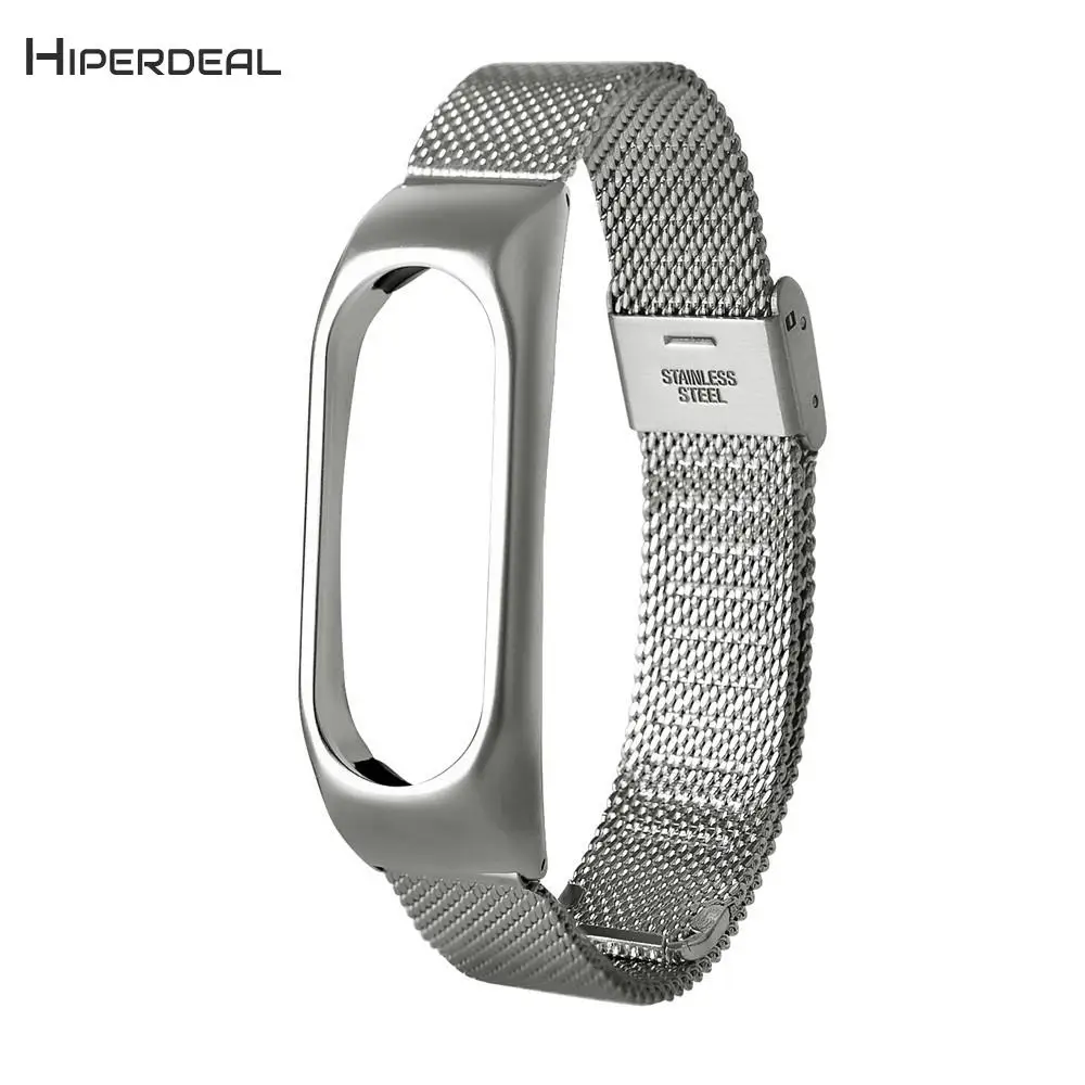 HIPERDEAL, 3 цвета, для Xiaomi Mi, ремешок, 2 умные часы, розовые, золотые, серебряные, черные, из нержавеющей стали, быстросъемный комплект, браслет, QIY04