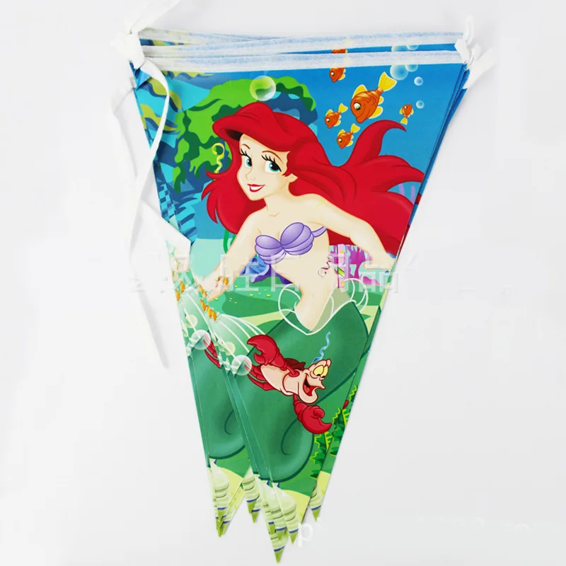 Дети 12 шт./компл. 65 г высокое качество день рождения баннер вымпел Мультфильм