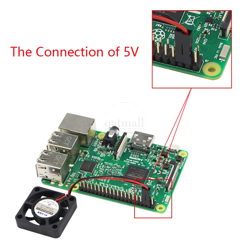 Raspberry Pi регулируемый вентилятор 3 В/5 В отдельные разъемы Бесщеточный Охлаждающий