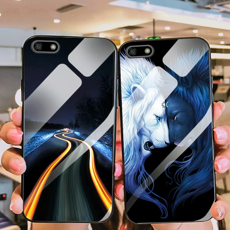 Чехол для телефона из закаленного стекла Huawei Honor 7S задняя крышка 7A 5 45 "крутой