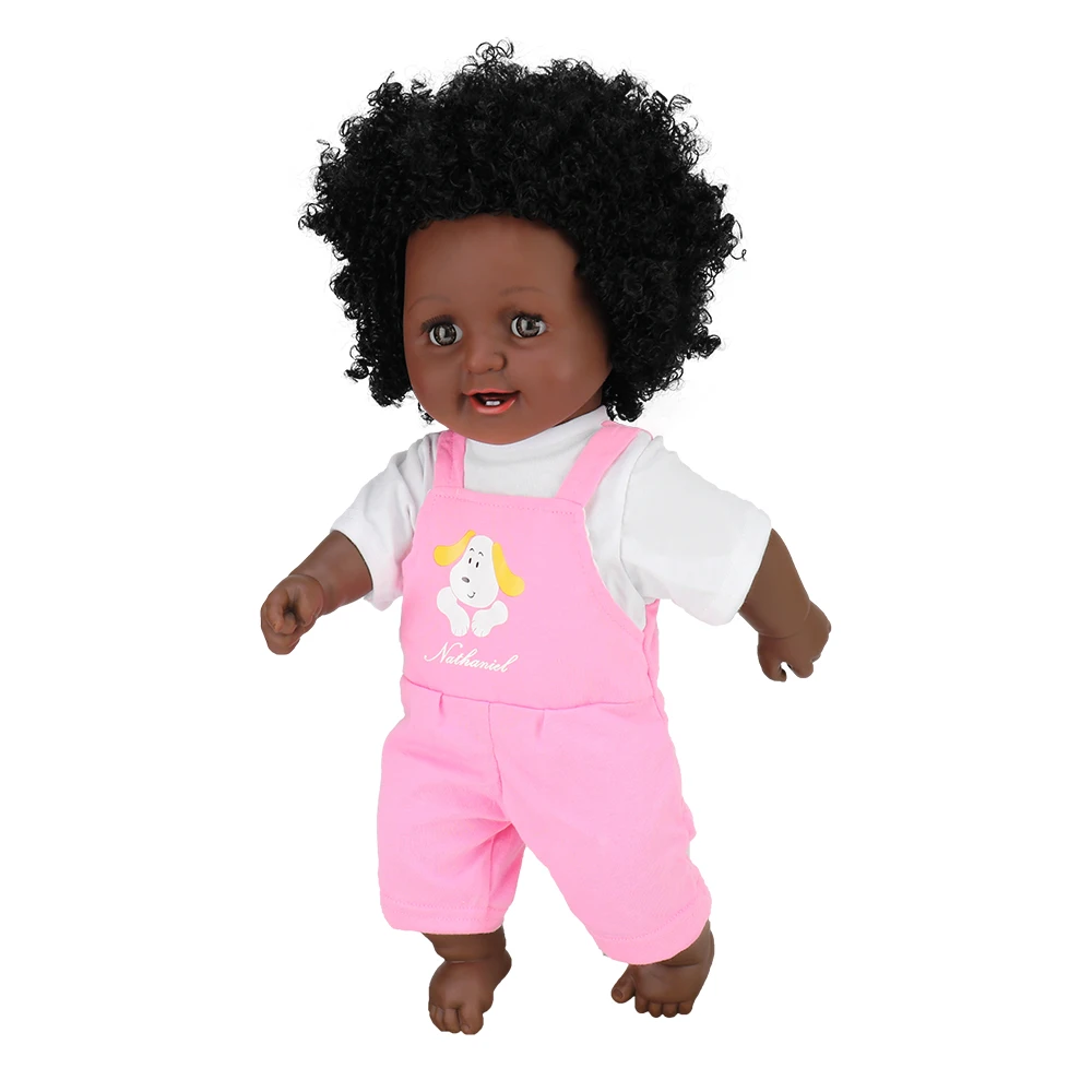 Для ванной весело большой 48 см черный Reborn Baby куклы Поп волос игрушка для обувь