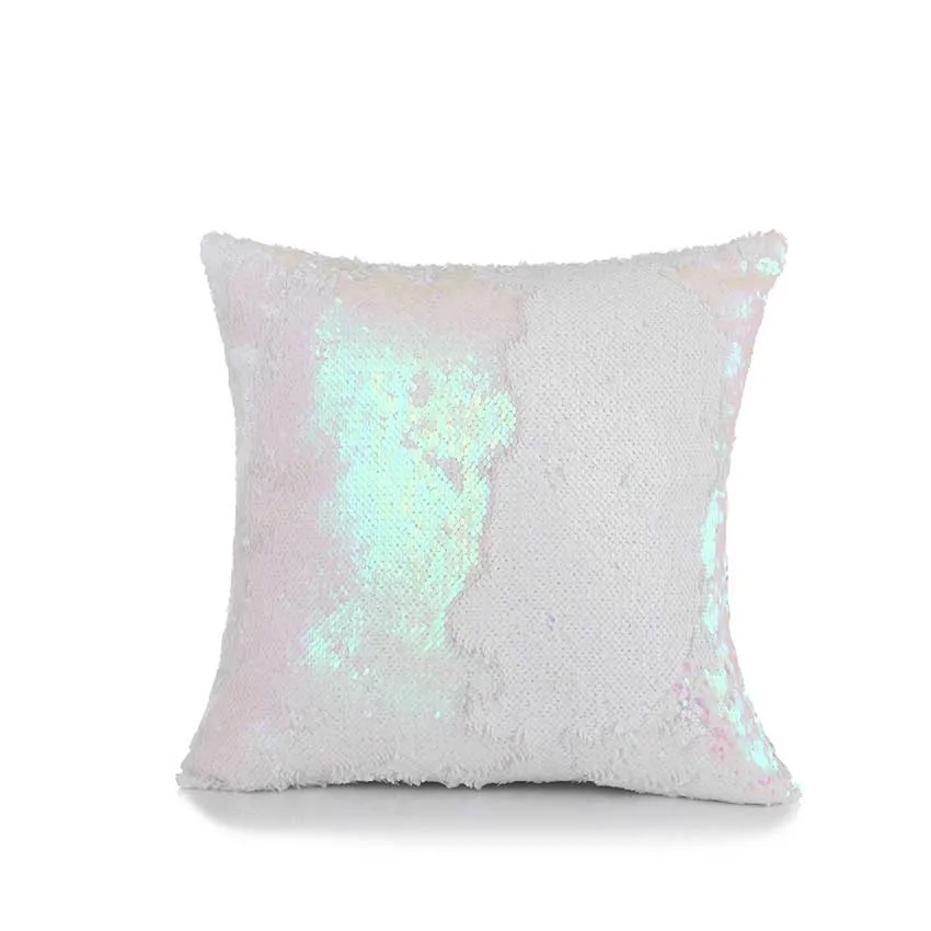 40*40 см Двусторонняя наволочка Русалочка с блестками для подушки волшебная