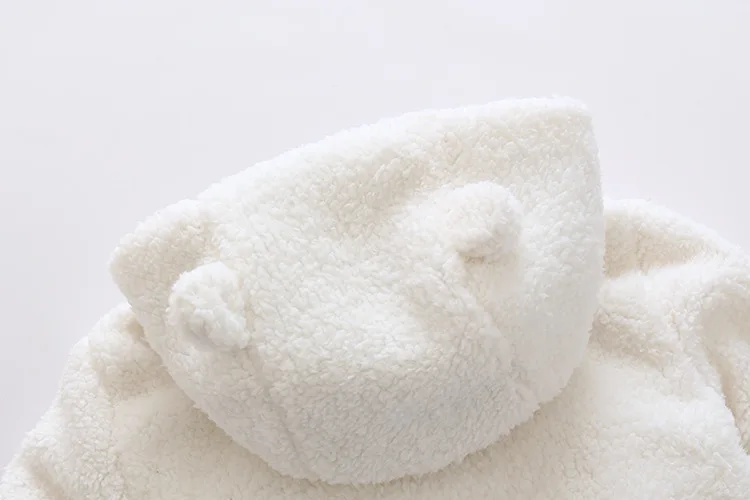 

Newborn Baby Clothes Bear Onesie Baby Girl Boy Rompers Hooded Plush Jumpsuit Winter Overalls For Kids Roupa Menina