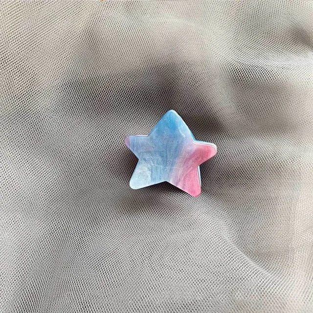 star Новые милые цветные заколки для волос для девочек с пентаграммой и сердцем, модные заколки для волос, повязка на голову, заколки для волос, Детские аксессуары для волос - Цвет: star