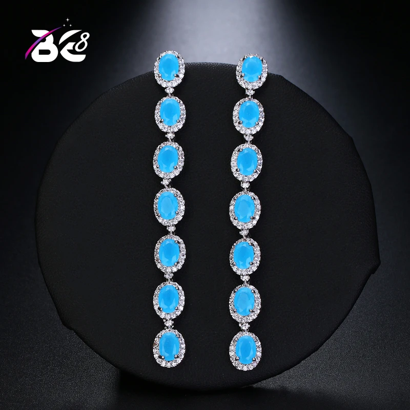 

Be 8 2018 New Korean Elegant Water Drop Crystal Long Statement Earrings, Long Dangle Earrings for Women Gift E451