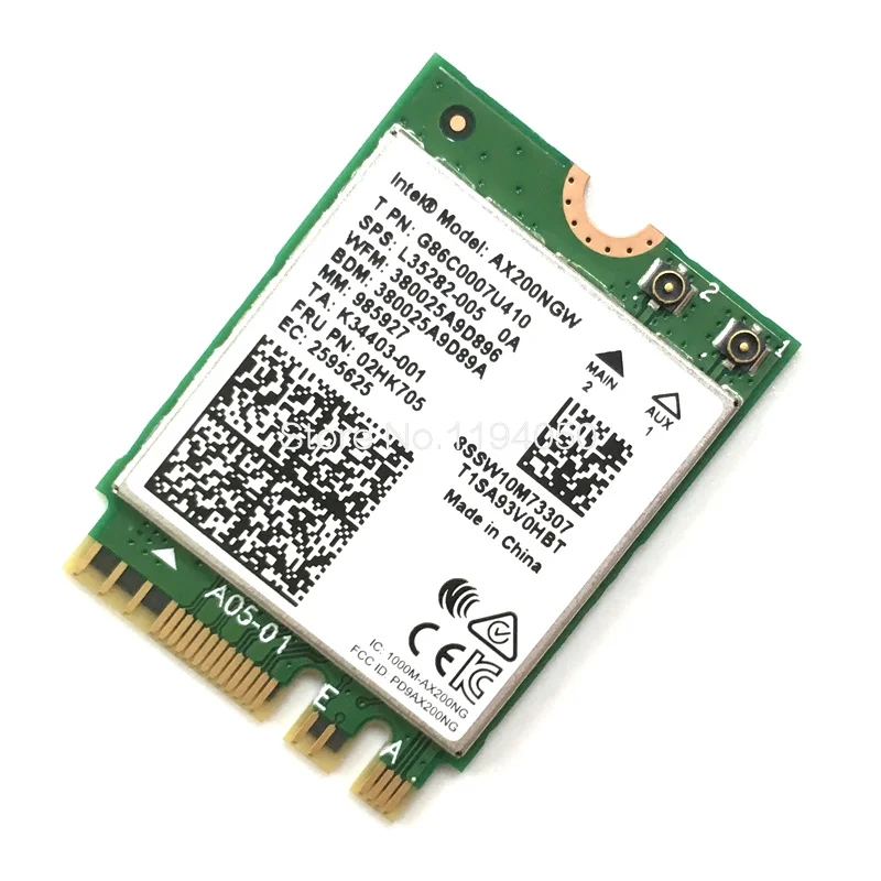 Сетевая карта Intel AX200 Band 2400 Мбит/с беспроводная NGFF M.2 Bluetooth 5 0 Wi Fi 2 4G/5G 802.11ac/ax Wifi