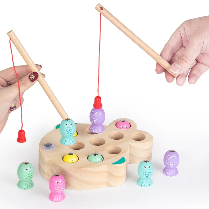 New Baby Fishing Toys For Children's Game Wooden Magnetic Early Learning Educational kids Gift | Игрушки и хобби
