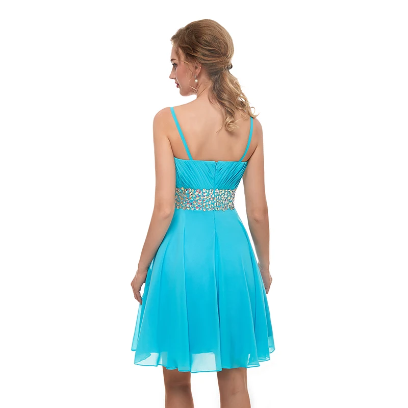 Женское вечернее платье Forevergracedress синее шифоновое без рукавов с открытой спиной