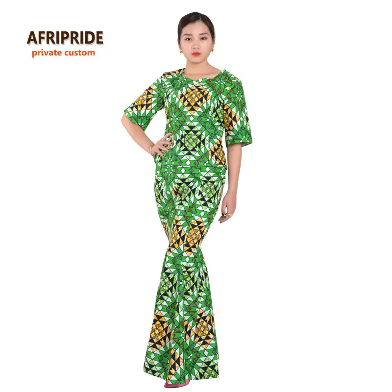 Классическая африканская одежда для женщин two-piece платье Вечерние комплект