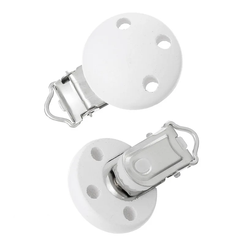 5 шт. белые детские соски клип круглые деревянные подвески для Hamemake DIY Craft 30x45 мм