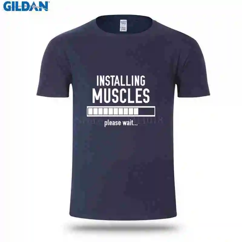 Humor Men Tshirt Breathable Hiphop Tops Installing Muscles T Shirt Cotton Anti-Wrinkle Homme | Мужская одежда