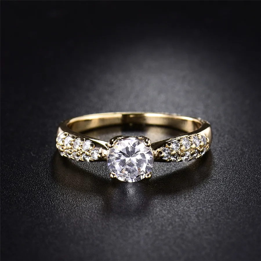 Мода moliam обручальное кольцо для женщин золотого цвета AAA кубические кристаллы