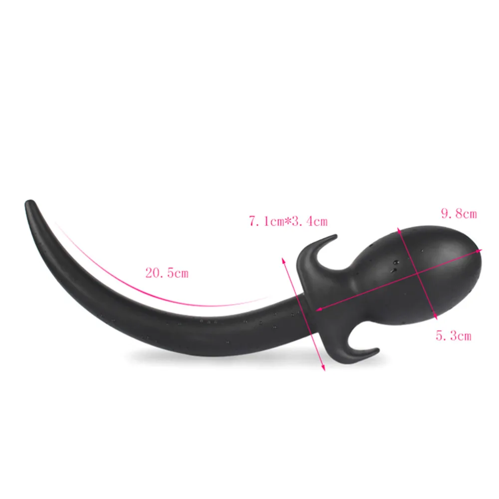 Hot Sale Big Anal Butt Plug tadpole shape Black Silicone Toys Gay Sexy Toy for Women Men |
