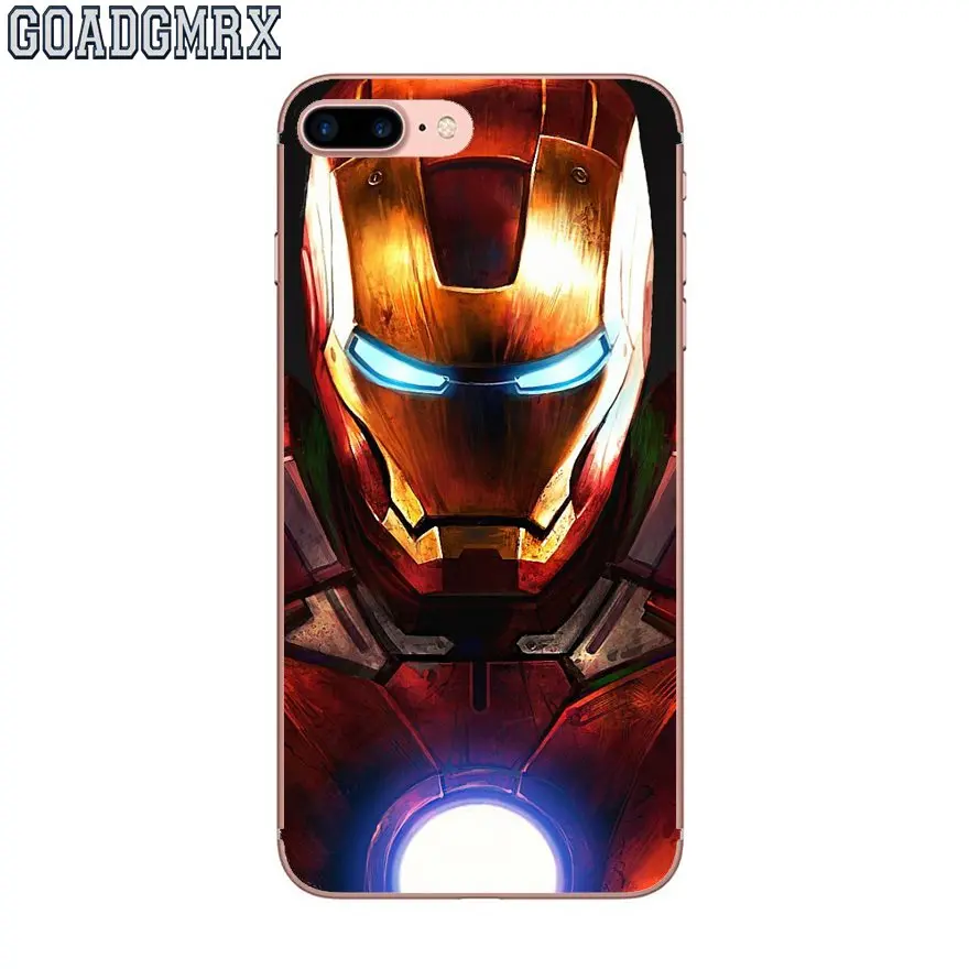Мстители Железный человек винтажный узор для iPhone 6 6S 7 8 Plus X XS MAX XR 4 4S 5 5S SE 5C
