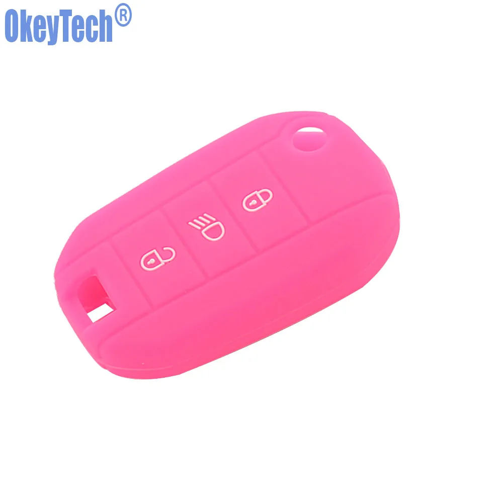 Силиконовый чехол OkeyTech для Peugeot 3008 208 308 RCZ 508 408 2008 407 307 4008 откидной пульт