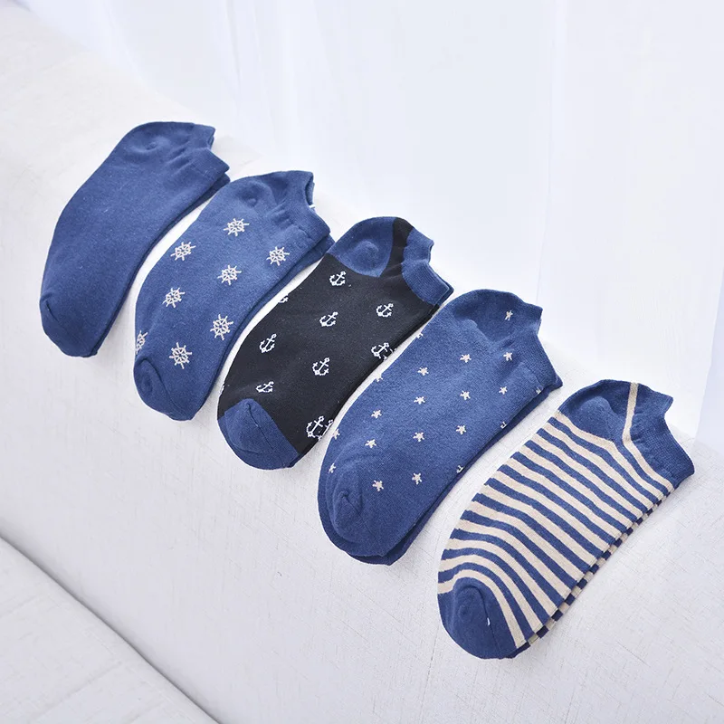 Мужские носки 10 пар/лот новые модные темно синие мужские хорошее качество