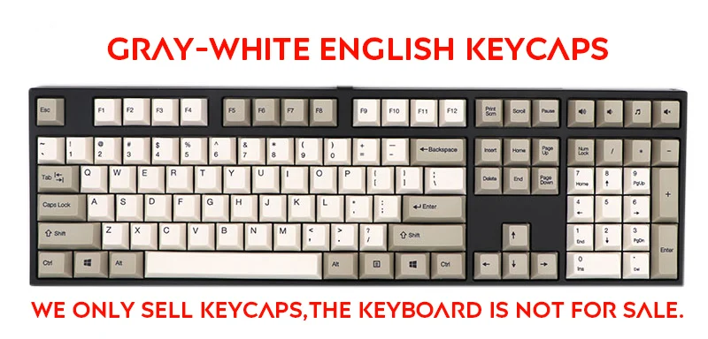 OEM English 108 ключ русский/корейский/японский Сублимация корневого красителя OEM профиль колпачки утолщаются PBT колпачки для Cherry MX Mechanical - Цвет: OEM English