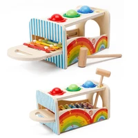 multi function knocking table children musical instruments toy knock piano eight tone xylophone wooden toys for kids educational
