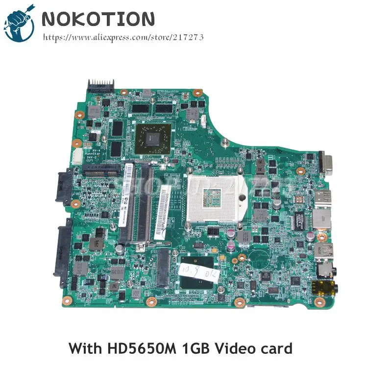 Материнская плата NOKOTION для ноутбука Acer aspire 4820 4820TG материнская HM55 DDR3 HD5650M 1 ГБ MBPVL06001