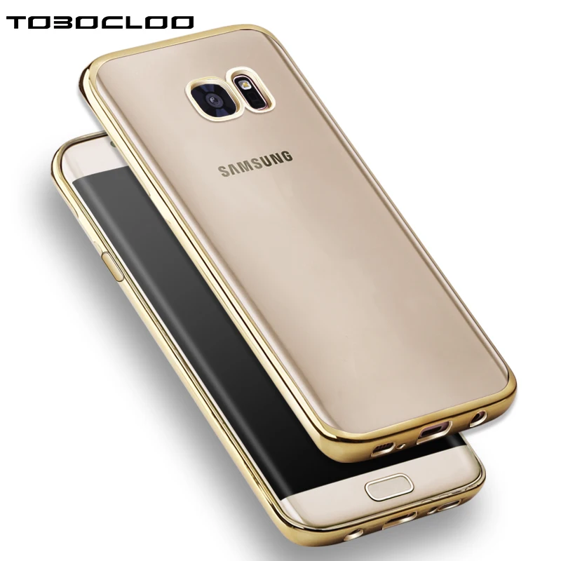TOBOCLOO For Samsung Galaxy S6 S7 edge S8 S9 Plus A5 A7 2016 2017 A8 2018 J5 J7 Prime J3 Plating Effect Case Soft Gel Back Cover |