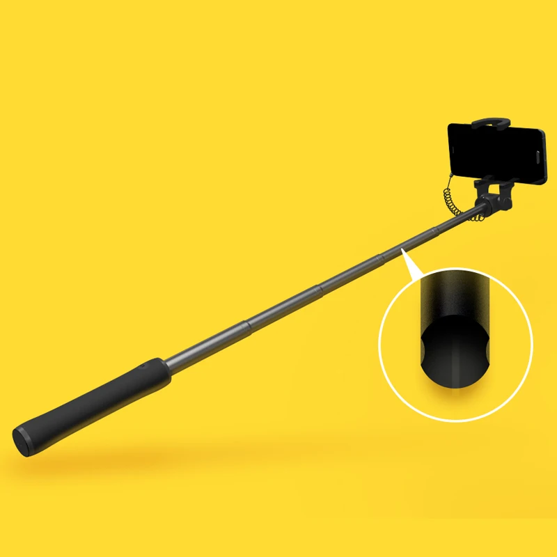 Original Xiaomi Selfie Stick Monopod Wired Remote Selfi Self Extendable Handheld Shutter For Smartphone iPhone | Электроника