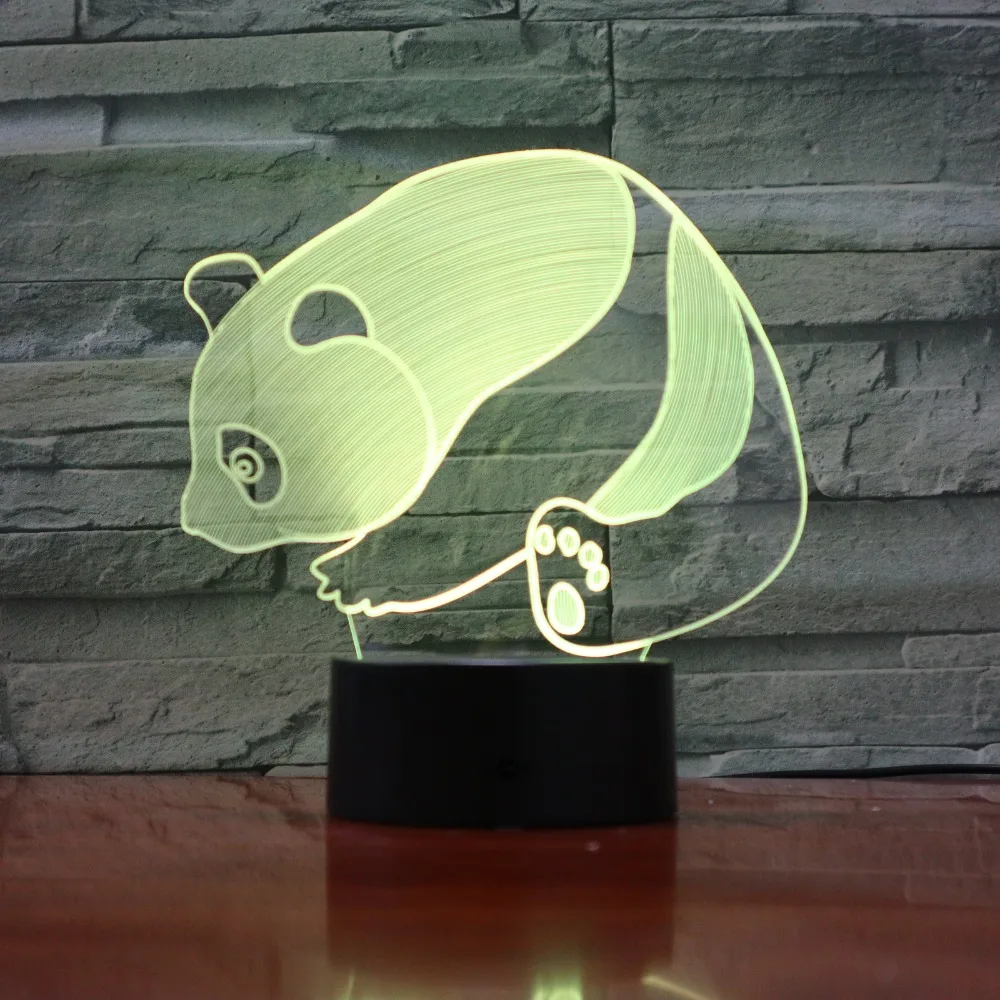 

Cartoon Cute Panda Baby 3D Night Light LED Lamp 7 Colorful Atmosphere Gadget Decor Bedroom Baby Girl Kids Gifts Drop Shipping