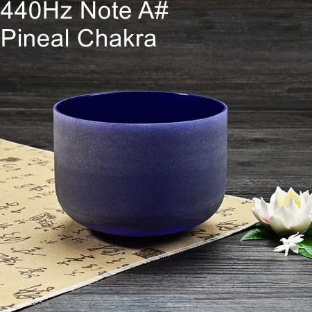 CVNC большая рекламная акция 1" Note C#/D#/F#/G#/A# чакра матовый цвет Кварцевый Поющая чаша - Цвет: 440Hz A Pineal