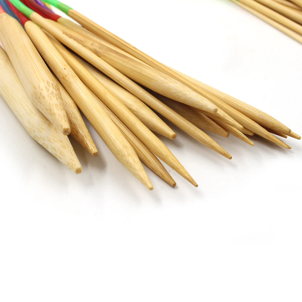 

18pcs/set Sewing Needles Multicolor Tube Bamboo Circular Crochet Knitting Needles Set Double Cusp Needle length 40cm