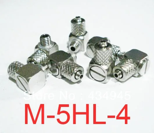 Новый Миниатюрный Мини коленчатый фитинг SMC (M5HL4) резьба M5 колено шланга вращение