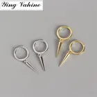 Женские серьги-гвоздики с заклепками, из серебра 100% пробы