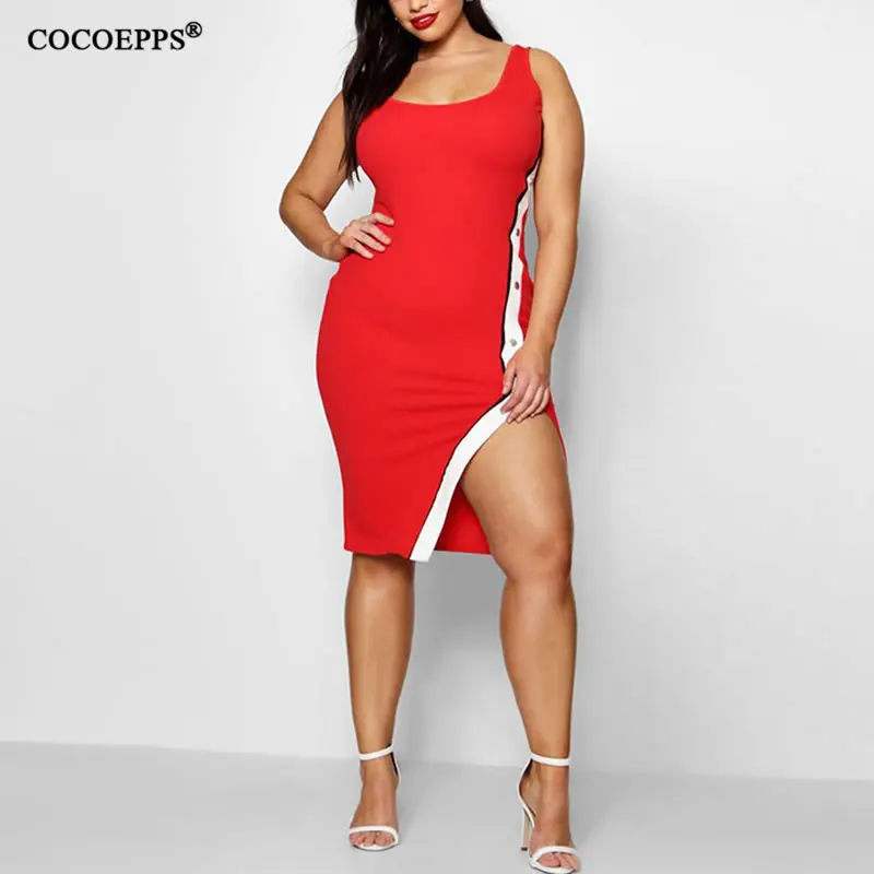 2018 модное летнее сексуальное женское платье большого размера раздельное на