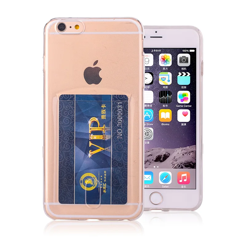 Кошелек со слотом для кредитных карт Прозрачный чехол для телефона Apple iPhone 6 6S Plus XS Max XR 11 Pro чехол s Мягкий ТПУ силиконовый прозрачный чехол