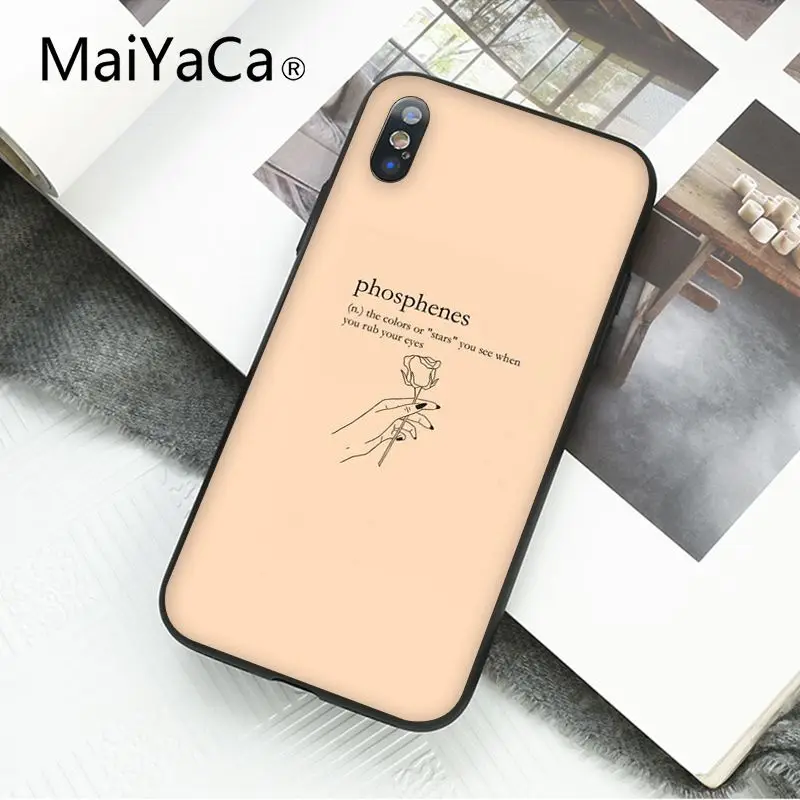 MaiYaCa Art эстетическое цветочное слово цитаты чехол для телефона iphone 11 Pro 11Pro MAX X XS MAX 6 6s 7 7plus 8 8Plus 5 5S SE XR