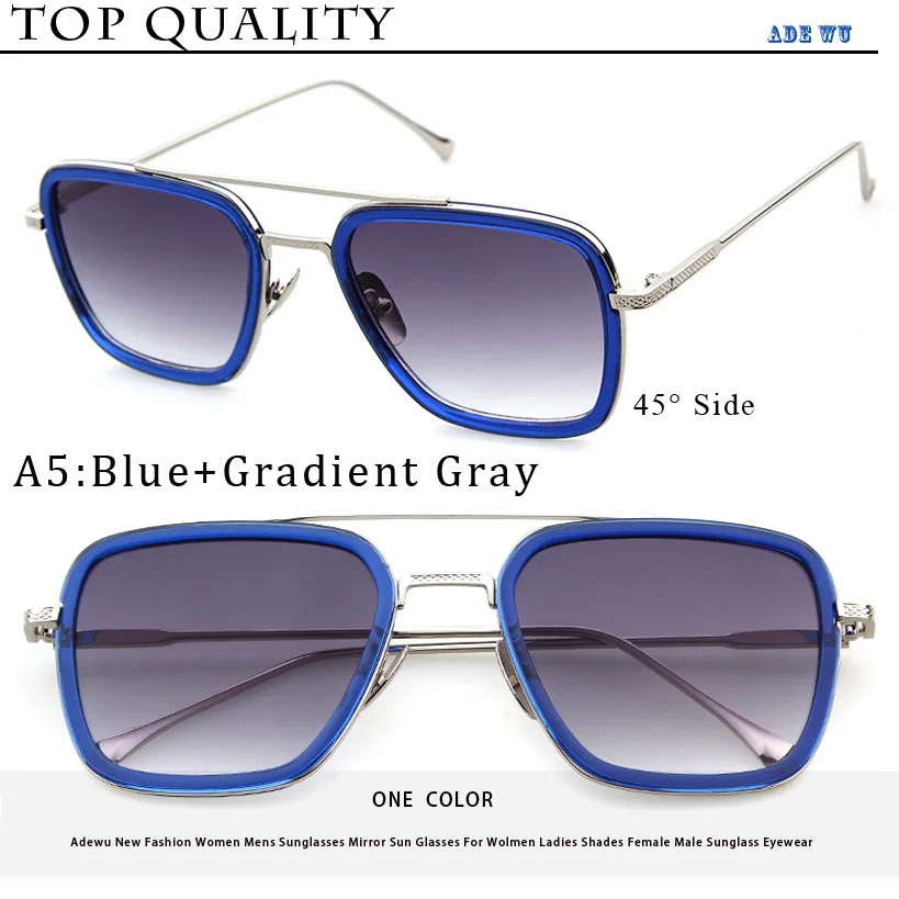 Adewu бренд стильной Для мужчин Солнцезащитные очки для женщин дизайнер сплава