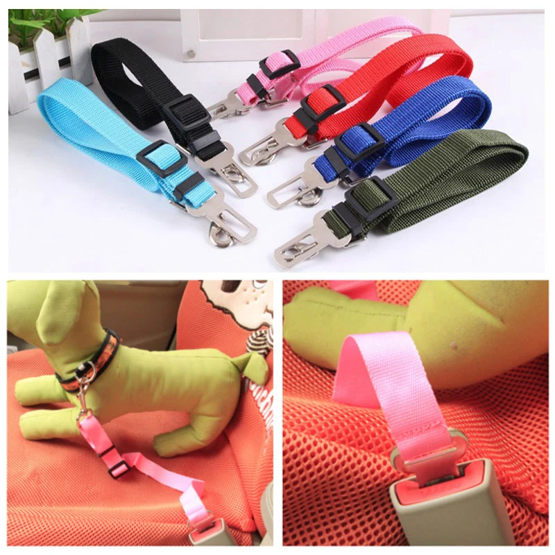 

Nylon Pet Dog Car Safety Seat Belt Cat Collar Strap Puppy Leash Harness Lead Adjustable Travel Clip High Quality for Chihuahua